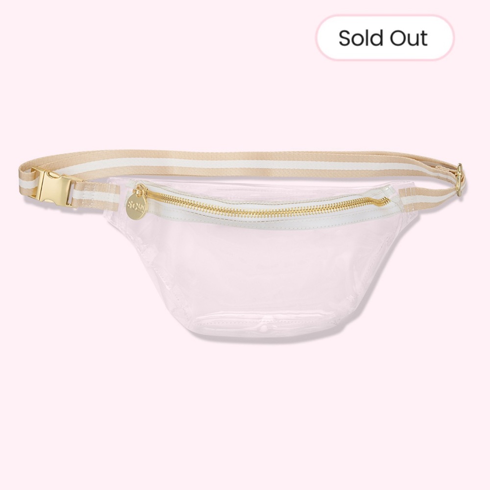 🆕 Stoney Clover Lane Sand & White Clear Fanny Pack